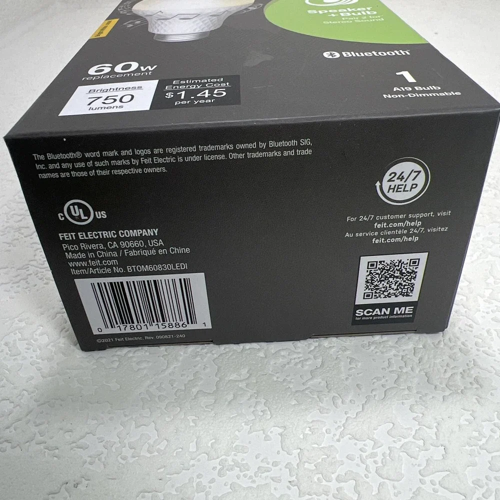 NIB Feit Electric‎ speaker+ bulb 60W